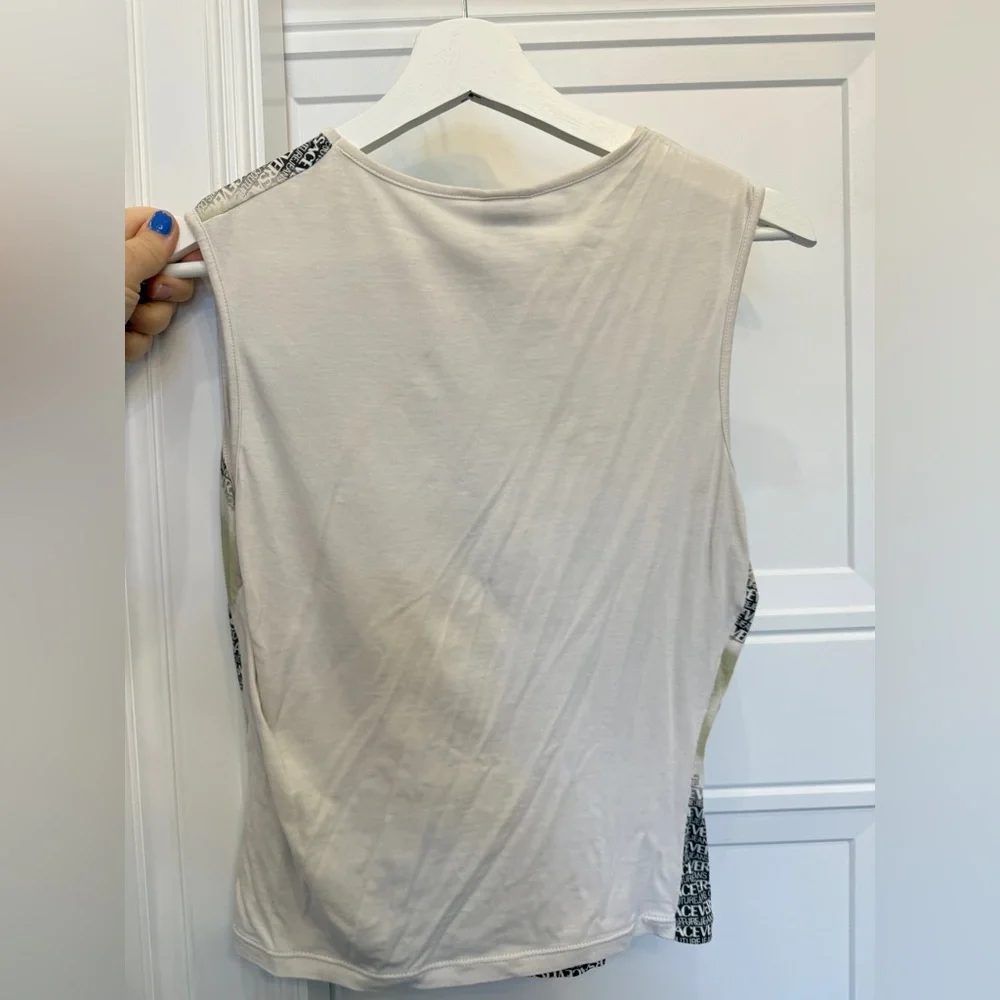 VINTAGE VERSACE JEANS PRINTED SLEEVELESS TOP 90s Y2K SMALL - Picture 5 of 5